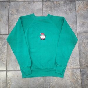 Vintage 90s Pannill Men's Medium Santa Claus Christmas Crewneck Sweatshirt